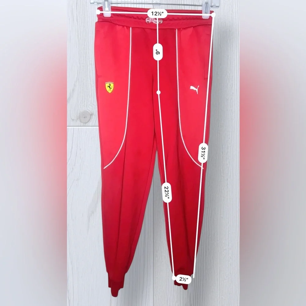 PUMA X SCUDERIA FERRARI Boys Casual Red Racing Sweatpants